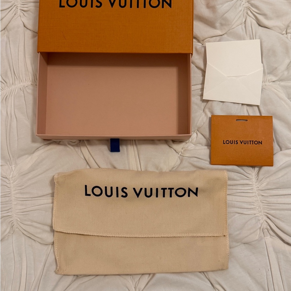 Louis Vuitton wallet box cover bag, and letter